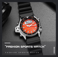 Reloj Deportivo Para Hombre SANDA Cuarzo Digital Resistente Al Agua Con Alarma Y Pantalla Dual Reloj Masculino De Moda Casual Material De Correa Resina Display LED Y Digital - details 7