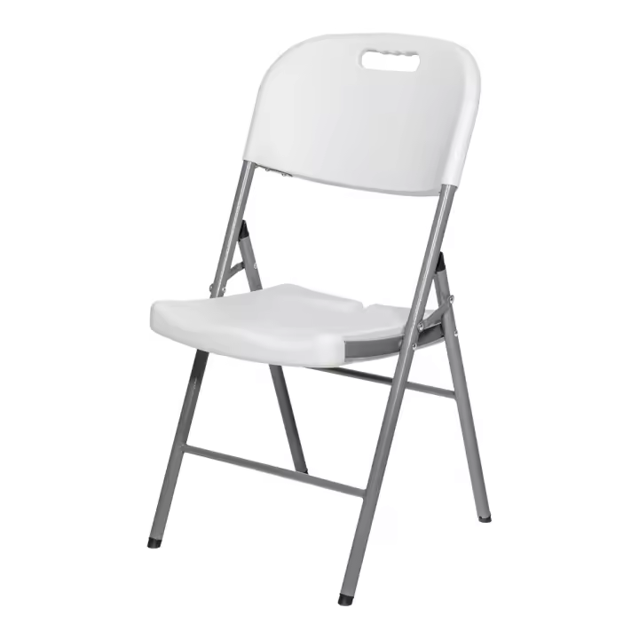 SILLA PLEGABLE BLANCA 86,5 x 47 x 54cm ASIENTO 40 x 42cm EDM - 1