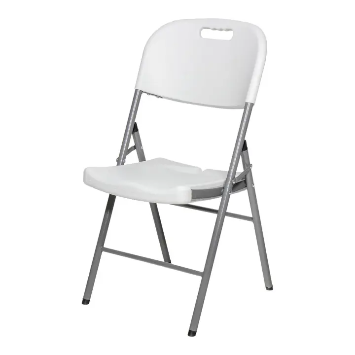 SILLA PLEGABLE BLANCA 86,5 x 47 x 54cm ASIENTO 40 x 42cm EDM - 1