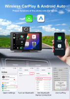 Cámara De Dashboard 7' DVR 2.5K Con Navegación GPS Y Control De Voz Compatible Con Carplay Y Android Auto Cámara Trasera Inalámbrica Monitor De Coche FM AU - details 4