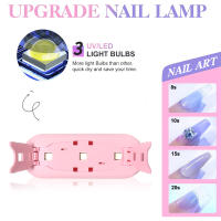 Lámpara De Uñas LED UV Portátil Mini Secado Rápido Lámpara De Secado De Polvos De Uñas Plegable Herramienta De Manicura Profesional - details 3