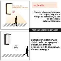Lámpara De Pared Exterior LED Impermeable IP66 Con Sensor De Movimiento Iluminación Moderna Para Porche Balcón Jardín - details 4