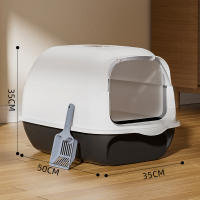 PORCHEDDU Caja de Arena para Gatos Extra Grande completamente Cerrada, odorless para Gatos a prueba de olores, Caja de Arena para Gatos extraible antisalpicadurás - details 4