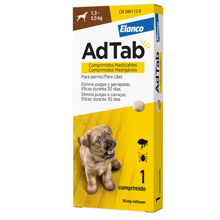 ADTAB 56mg Perro (1,3 a 2,5 kg) (1 comprimido) - 1