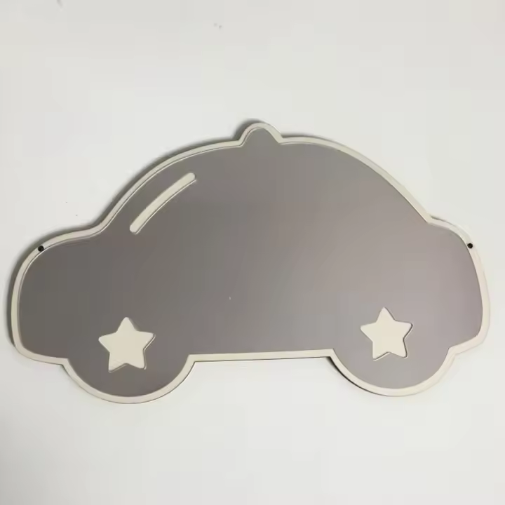 Espejo Decorativo Para Habitación Infantil Resistente Al Roto En Forma De Rabo De Conejo Oveja Globo Corona Nube Diseño Creativo Para Decoración Del Hogar - 1