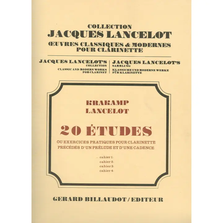 KRAKAMP E.-Estudios (20) Vol.1: 5 Estudios para Clarinete (Lancelot) - 1