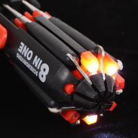 Juego De Destornilladores Portátil 8 En 1 Con 6 Luces LED Cruzadas Y Phillips Herramientas Profesionales Para Reparación DIY - details 4