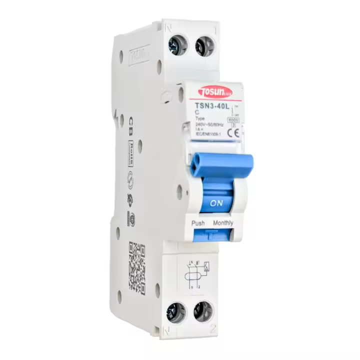 Tosunlux Disyuntor Diferencial + Magnetotérmico 1P+N 16A 30ma Type AC para Electricidad - 1