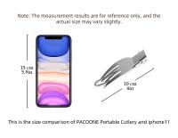 Juego De Utensilios De Acero Inoxidable Plegables Ultraligeros Para Camping Y Cocina Al Aire Libre Incluye Cuchara Y Tenedor - details 9
