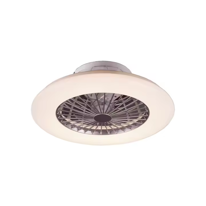 Dalfon - Plafón Ventilador - Plata y Blanco - Cielo Estrellado - 30W 1700lm - D50cm 3000-6500K RABALUX - 1