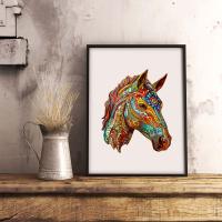Rompecabezas De Madera En Forma De Caballo De Color Caja De Regalo Personalizada Jigsaw Puzzle De Animales Para Interacción Familiar Regalo Único Para Mayores - details 7