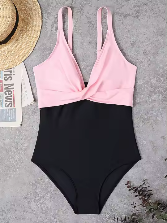 SSITO Bañador DE UNA Pieza para Mujer, traje de baño con espalda Descubierta y Correa ajustable, Sexy para Playa, 2024 - 1