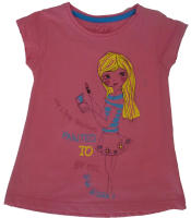 Camiseta Niña Manga Corta Losan Naranja Rosa  Verde 2 años 5 años 6 años 7 años 92 110 116 122 Algodón Verano - details 0
