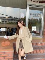 Abrigo De Trench Elegante Para Mujer plus Talla Primavera/Otoño Con Cierre De Cordón Estilo Coreano Casual Versátil Con Bolsillos - details 44