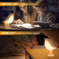 Lámpara de mesa con control tacthil, Luz regulable de 3 Vías with forma de pájaro, recargable por USB, lámpara de escritorio portátil LED para niños, Hogar, oficina, etc. - details 1