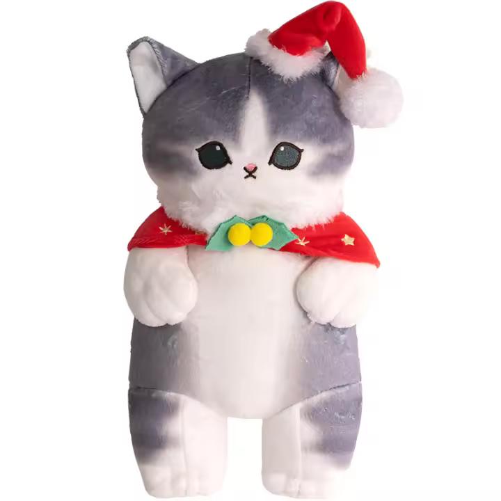 Muñeco De Peluche De Delfín Y Gato Navidad Serie Limitada Edición Sandy Suave Algodón PP Juguete Colgante Para Niños Regalos De Navidad - 1