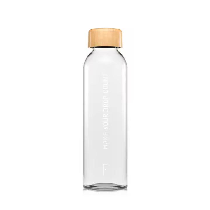 Freshly Cosmetics - Botella de agua solidaria Reusable Glass Water Bottle - 1