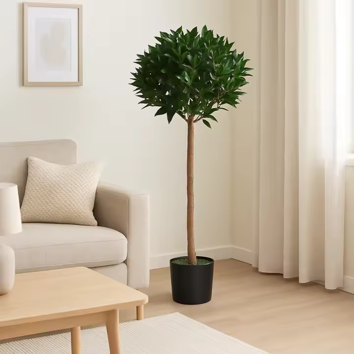 Poenia Arte Floral - Planta Laurel Artificial 120cm - Ref 631345 - Realista - Planta Decorativa de Interior - Planta Falsa de Aspecto Natural - Ideal para Hogar y Oficina - Sin Mantenimiento - 1