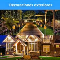 Lámpara Solar De Exterior Con Luz De Fuego Que Brilla Y Luz Impermeable Pack De 1/4/8/12 Luz De Aisle Solar Para Iluminación Al Aire Libre - details 4