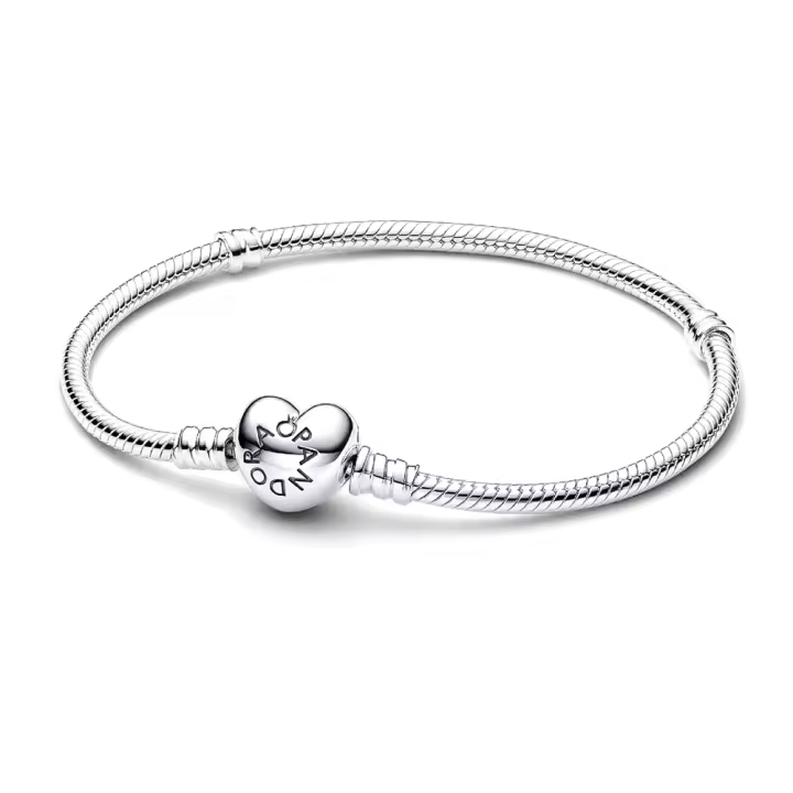 Pandora de Colgante en Plata de Ley Pulsera Serpentina de Corazones Pandora Moments 590719，Incluye Caja Original - 1