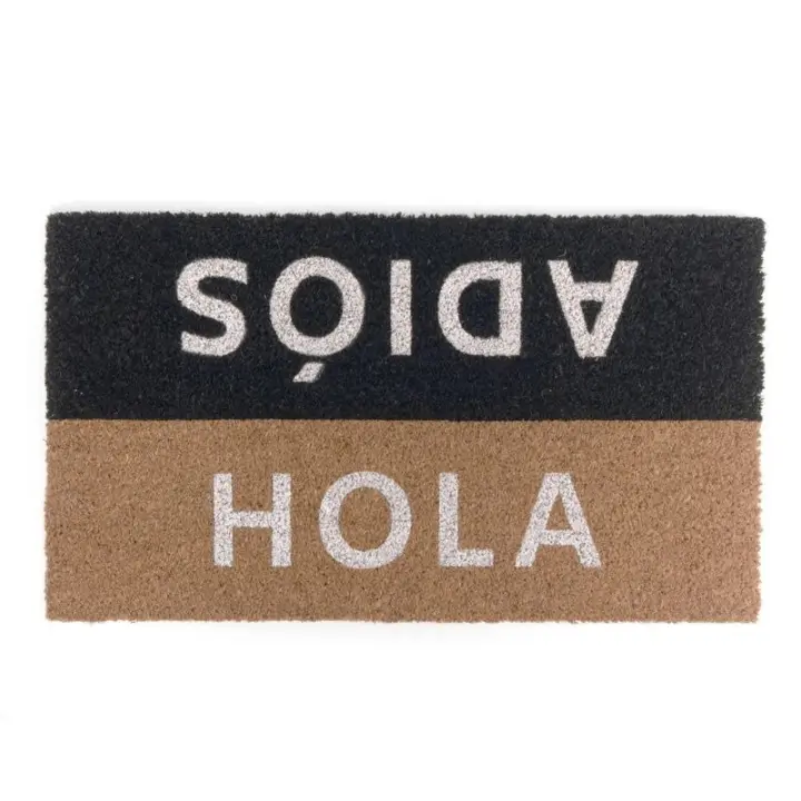 Felpudo Para Puerta Entrada de Casa Base Goma Antideslizante Material Fibra de Coco 100% Natural Decoración Hogar 40 x 70 cm Alfombrilla Fibra de Coco Original y Divertida - 1