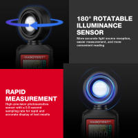 HABOTEST HT620 Luxímetro Digital De Alta Precisión Con Sensor De Luz Rotable 180° Instrumento Fotometro Para Medición De Luminosidad - details 11