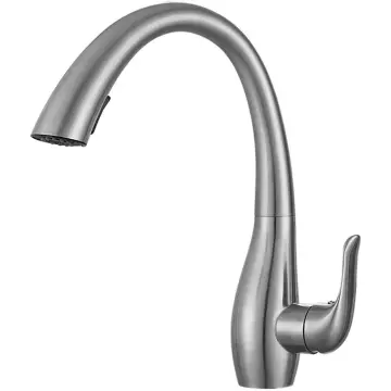 Grifo De Pared Para Cocina - Doble Salida, Acero Inoxidable 304, Giratorio 360° Y Con Pistola Rociadora. Color Oro