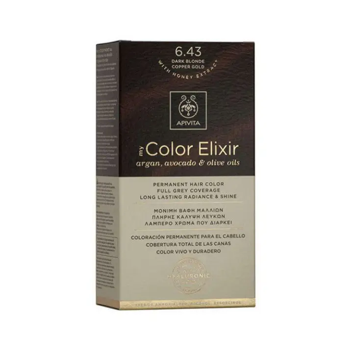 Apivita Tinte 6.43 Dark Blonde Copper Gold - 1