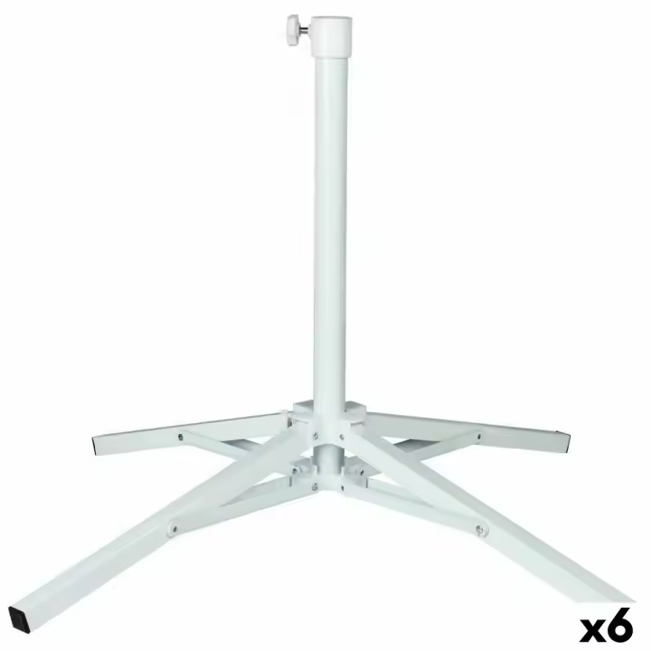 Base para Sombrilla Aktive Blanco Metal 65 x 60,5 x 65 cm (6 Unidades) - 1