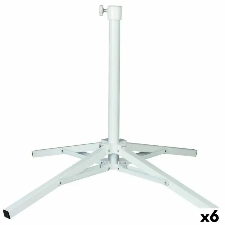 Base para Sombrilla Aktive Blanco Metal 65 x 60,5 x 65 cm (6 Unidades) - 1
