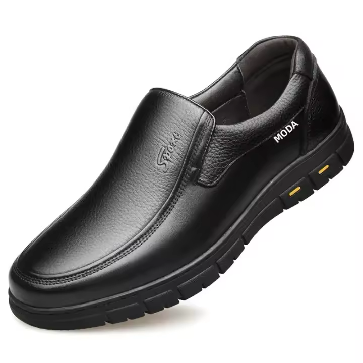 Zapatos De Cuero De Alta Calidad Para Hombre Casual Transpirables Loafers De Marca Italiana Lujosa Formal Zapatos De Conducción Slip-on - 1