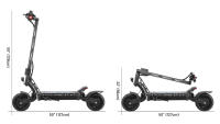 YUME HAWK Patinete Eléctrico, Neumáticos Todo Terreno sin Tubo de 10x3.15", Motor de 1200W*2, Batería de 60V 22.5Ah, Velocidad Máxima de 70km/h, Alcance Máximo de 70km, Freno de Disco Hidráulico, Carga Máxima de 126kg, Control por Aplicación - Color Negro - details 7