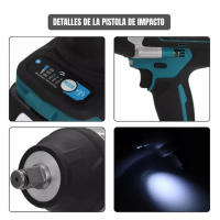 Pistola de Impacto de 1/2" a batería 21V Linea Hd; Motor sin escobillas; 2 baterías de litio; Potencia de 700 n.M reales. - details 3