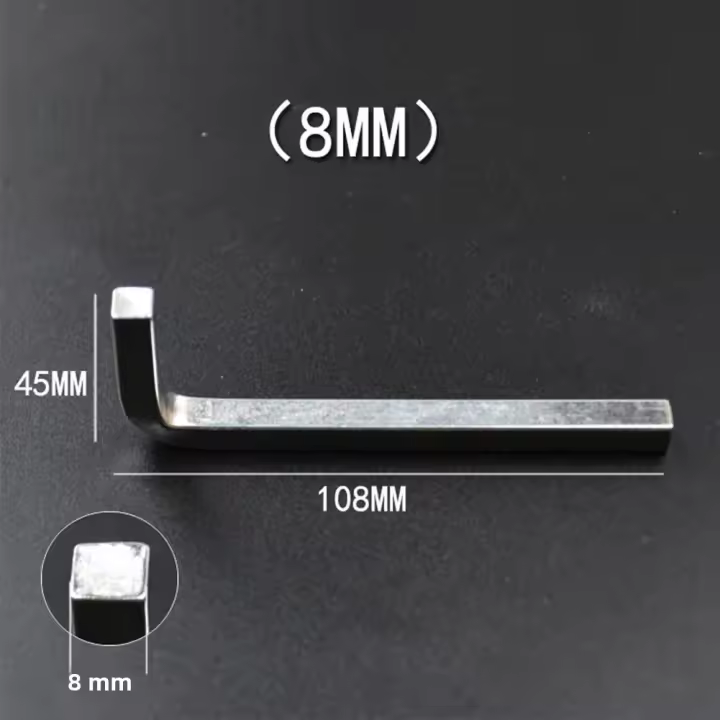 Llave De Cabeza Cuadrada L Shaped 3-10mm Con Punto De Cuatro Diagonales De Acero Cromo Vanadio Multifuncional Para Apretar Tornillos Cuadrados - 1