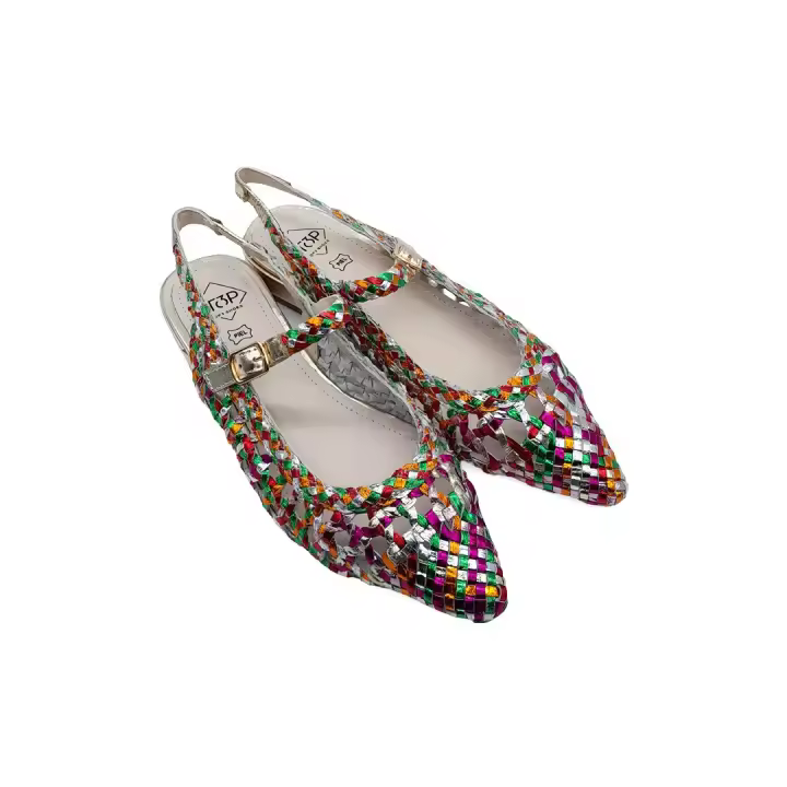 Sandalia Piel Trenzada Multicolor - Top3 - 1