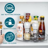 Organizador de Cocina, paquete de 1, container giratorio para especias y especiero, 23,5 cm, plástico sin BPA, transparente - details 0
