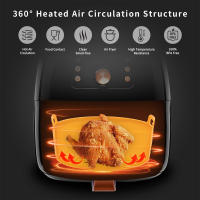 2Pcs Aspirina De Silicona Para Air Fryer Con Manija Recipiente Reutilizable Resistente Al Calor Tamaño 8 Pulgadas Placa De Hornear Cuadrada - details 5