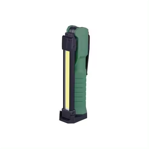 Linterna de trabajo LED (8W 240lm) recargable por USB C IP20 36x295x53mm fabricada en ABS y aluminio color negro y verde - 1