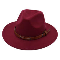 Nueva Moda Sombrero Fedora De Lana Para Hombre Otoño Invierno Amplio Algodón Imitación Paja Mujer Iglesia British Hat - details 10