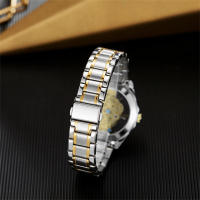 Reloj De Negocios Para Hombre Reloj De Moda Resistente Al Agua 30M Acero Inoxidable Con Esqueleto Hueco Y Diamantes Cuarzo Reloj A4281 - details 2