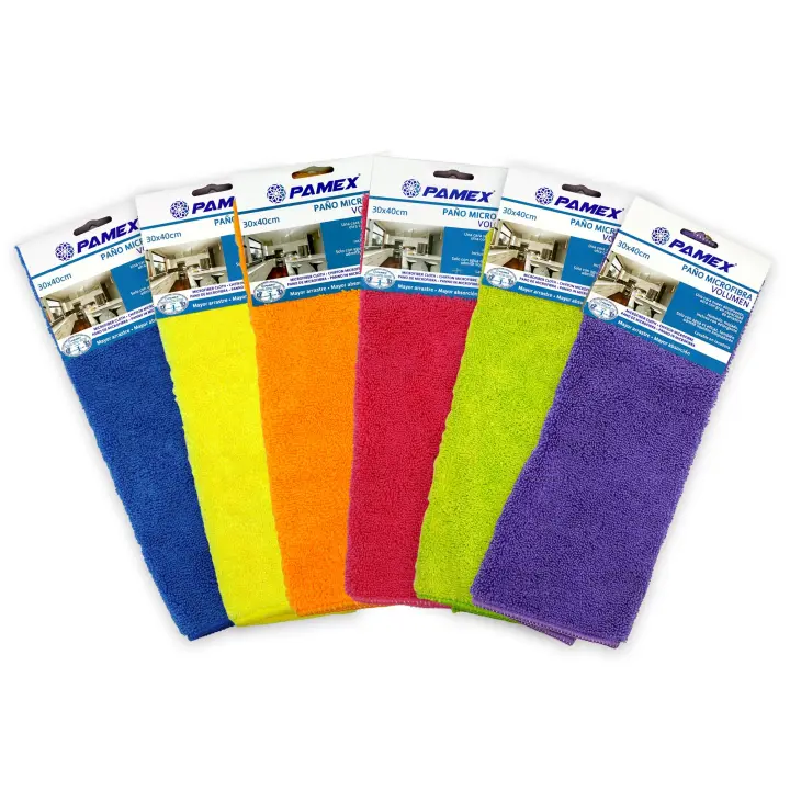 PAMEX Pack 12 Trapos de Limpieza Cocina Paños Reutilizables Bayetas Microfibra Coche Vidrios Resistentes Alta Absorción Bayeta Cristales Bayetas Cocina Bayeta 30x40 cm Colores surtidos - 1