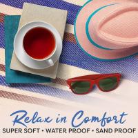 Manta De Picnic Extra Grande 80"x 80" Impermeable Y Plegable Para 8 Adultos Ideal Para Playa Camping Parque Hierba Interiores - details 16