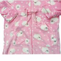 Bata de mujer - bata corta de coralina con cremallera y bolsillo， cintura elástica ajustable，cálido, suave y cómodo, ropa de hogar - Adecuado para otoño e invierno - 2861 - details 3