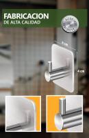 Colgador Toalla baño sin taladro-Ganchos adhesivos para pared Diseño Moderno colgadores resistentes Negros percha adhesivas Fuertes - details 3