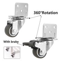 4Pcs Rodillos De Muebles Con Frenado De Seguridad Universal Giratorios Silenciosos Para Muebles Tabla Silla Sofá Tamaño 1/1.25/2 Pulgadas - details 6
