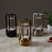 Lámpara De Mesa LED Aluminio Cristal Restaurante Barra Luz De Escritorio Dimmable 5200mAh Carga USBInterruptor Táctil Decoración Dormitorio - details 5