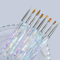 Misscheering 8pcs/set Aurora Rotuladores De Acrílico Para Dibujar En Uñas Con Pincel Suave Y Delgado Para Diseño De Uñas Gel De Gradiente DIY - details 7