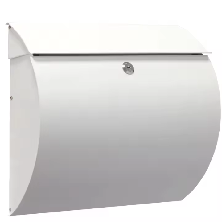ARREGUI Aura E5401 Buzón Exterior de Acero Tamaño L (Revistas y Sobres C4) | Buzón de Pared Grande | Buzón de Correo Moderno y de Gran Capacidad | Antilluvia | Fácil de Instalar | Blanco - 1