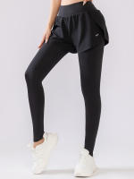 Pantalones De Yoga Para Mujer Cintura Alta Levanta Glúteos Conjunto Deportivo De Otoño E Invierno Vacaciones Correr Entrenamiento Profesional Talla Verdadera - details 0