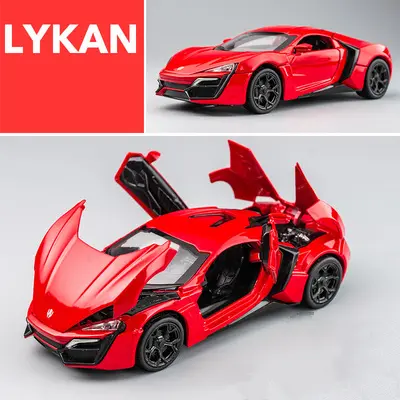 Modelo De Coche Lykan Sport 1:32 Con Sonido Y Luz Para Niños Juguetes De Decoración Vehicular Aleación De Metal Regalo Para Niños - 1